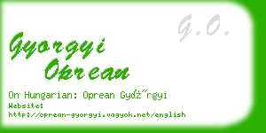 gyorgyi oprean business card